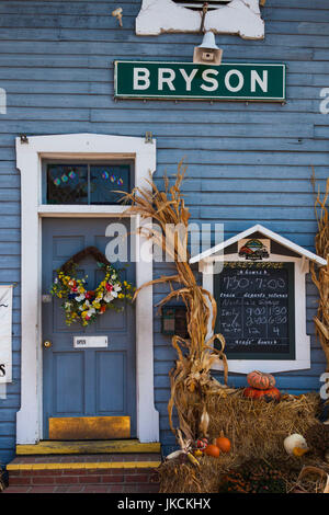 USA, North Carolina, Bryson City, Great Smoky Mountains Railroad, Bahnhof Stockfoto