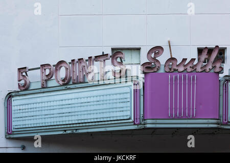 USA, South Carolina, Columbia, Nachbarschaft 5 Punkte, 5 Punkte Theater Festzelt Stockfoto