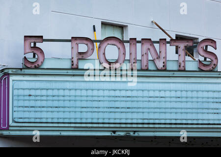 USA, South Carolina, Columbia, Nachbarschaft 5 Punkte, 5 Punkte Theater Festzelt Stockfoto