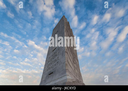 USA, North Carolina, Kill Devil Hills, Wright Brothers National Memorial, Wright Brüder Denkmal, dawn Stockfoto