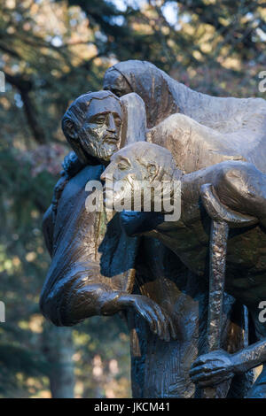 USA, Georgia, Andersonville, Andersonville National Historic Site, Website der Faust Bürgerkrieg-Ära Prisoner of War Camp, The Georgia-Denkmal von Bildhauer William Thompson, 1976 Stockfoto