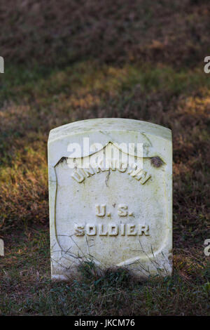 USA, Georgia, Andersonville, Andersonville National Historic Site, Website der Faust Bürgerkrieg-Ära Prisoner of War Camp, Gräber von Unkown U.S. Soldat Stockfoto