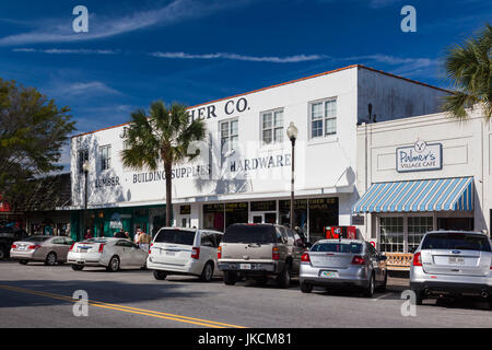 USA, Georgia, St. Simons Island, Innenstadt von Gebäuden Stockfoto