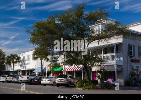 USA, Georgia, St. Simons Island, Innenstadt von Gebäuden Stockfoto