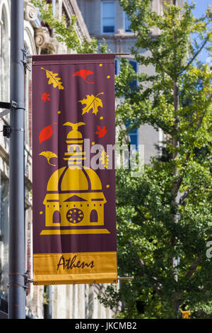 USA, Georgia, Athen, Innenstadt, Stadt-Banner Stockfoto