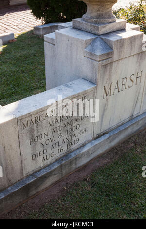 Oakwood Cemetery, Grab von vom Winde verweht, Atlanta, Georgia, USA, Autor Margaret Mitchell, Stockfoto