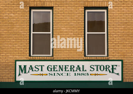 USA, North Carolina, Boone, Außenseite des Mastes General Store Stockfoto