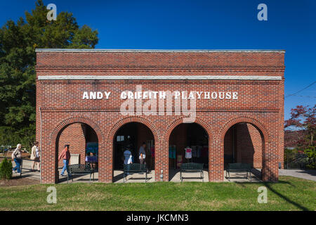 USA, North Carolina, Mt. Airy, Andy Griffith Playhouse, widmet sich der Stern von der Andy Mayberry TV zeigen Stockfoto