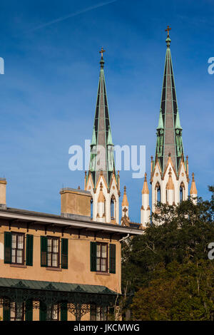 USA, Georgia, Savannah, Cathedral of St. John the Baptist, außen Stockfoto