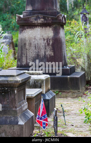 USA, Georgia, Savannah, Bonaventure Friedhof Grab des konföderierten Soldaten Stockfoto