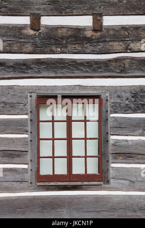 USA, North Carolina, Winston-Salem, Old Salem, Haus-detail Stockfoto