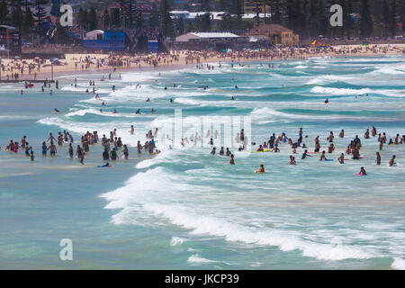 Australien, New South Wales, Sydney, NSW, Manly Manly Beach, erhöht, Ansicht Stockfoto