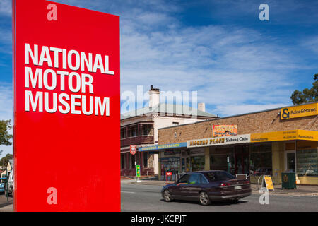 Australien, South Australia, Adelaide Hills, Birdwood, National Motor Museum, unterzeichnen Stockfoto