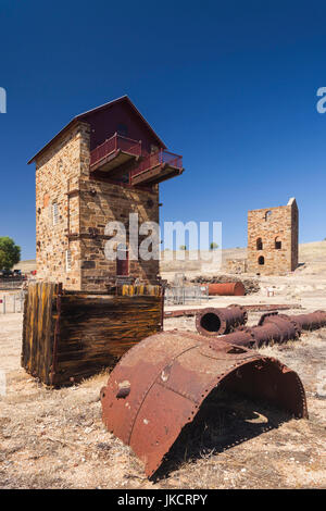 Australien, South Australia, Burra, ehemalige Kupferbergbau Stadt, Burra Mine, Morphetts Maschinenhaus, außen Stockfoto