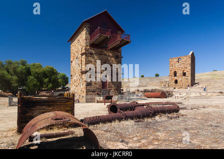 Australien, South Australia, Burra, ehemalige Kupferbergbau Stadt, Burra Mine, Morphetts Maschinenhaus, außen Stockfoto