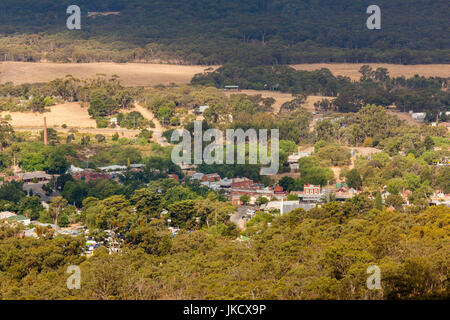 Australien, Victoria, VIC, Maldon, Mount Tarengower, erhöhten Blick auf die Stadt Stockfoto