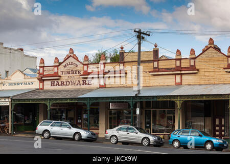 Australien, Victoria, VIC, Maldon, Goldrausch-Ära Stadtgebäude Stockfoto