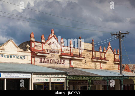 Australien, Victoria, VIC, Maldon, Goldrausch-Ära Stadtgebäude Stockfoto