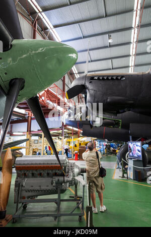 Australien, Western Australia, Bull Creek, RAAF Aviation Heritage Museum, WW2-Ära Avro Lancaster Bombenflugzeuge Stockfoto