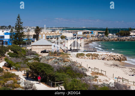 Australien, Western Australia, Freemantle, Arthur Head, Badenden Strand, erhöhten Blick Stockfoto