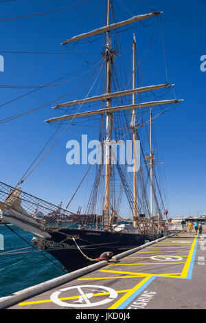 Australien, Western Australia, Freemantle, Leeuwin II, Segelschiff Stockfoto