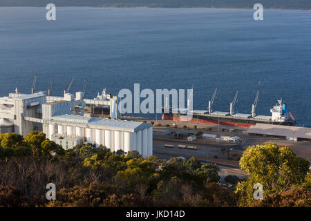 Australien, Western Australia, The Southwest, Albany, erhöhten Blick auf den Hafen von Mt. Clarence Stockfoto