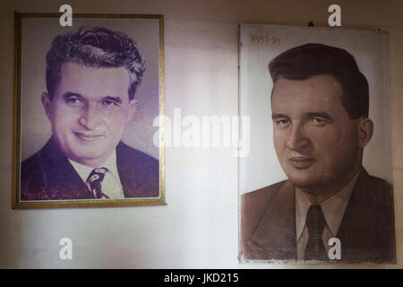 Rumänien, Banat Region, Timisoara, ständige Ausstellung von der Revolution von 1989, Porträt von kommunistischer Führer, Nicolae Ceausescu Stockfoto