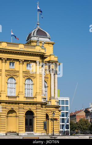 Hrvatsko narodo kazalište (HNK), Zagreb, Kroatien, Europa Stockfoto