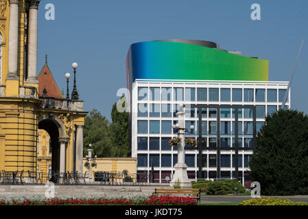 Musikakademie Zagreb von der kroatischen nationalen Teatre (hnk), Zagreb, Kroatien, EU, Europa Stockfoto