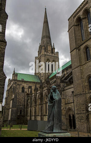 Chichester Kathedrale in England. Stockfoto