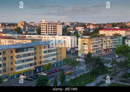 Rumänien, Donau-Fluss-Delta Tulcea, erhöhte Stadtansicht Stockfoto