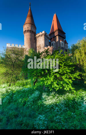 Rumänien, Transsilvanien, Hunedoara, Corvin Burg, dawn Stockfoto