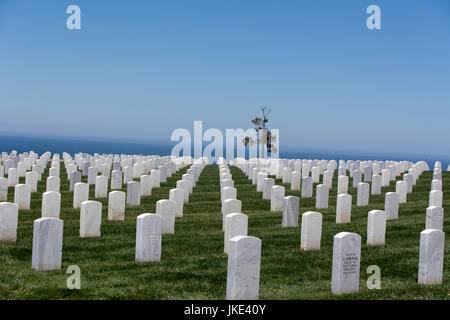 Fort Rosecrans National Cemetery, Point Loma, San Diego, Kalifornien, USA Stockfoto