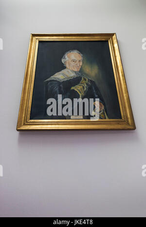 Rumänien, Siebenbürgen, Tihuta Pass, Hotel Castel Dracula, Innenanstrich des Grafen Dracula Stockfoto