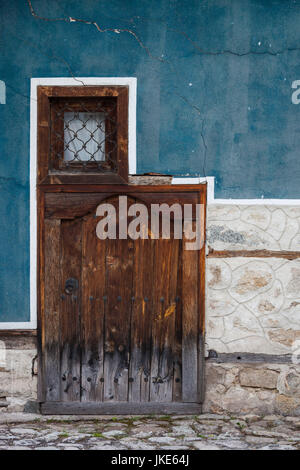 Bulgarien, Mittelgebirge, Koprivshtitsa, Detail der bulgarischen nationalen Wiedergeburt-Stilhaus Stockfoto