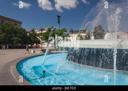 Bulgarien, Donau und Northern Plains, Ruse, Ploshtad Svoboda Square, Brunnen Stockfoto