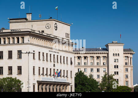 Bulgarien, Sofia, Ploshtad Battenberg Square, bulgarische Nationalbank Gebäude Stockfoto