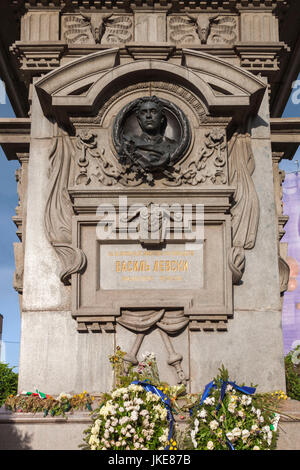 Bulgarien, Sofia, Vasil Levski Denkmal, Denkmal zum berühmten bulgarischen Unabhängigkeit Führer Stockfoto