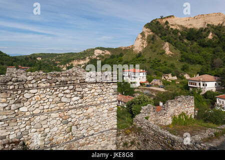 Bulgarien, südlichen Berge, Melnik, osmanischen Stadt, erhöht, Ansicht, morgen Stockfoto