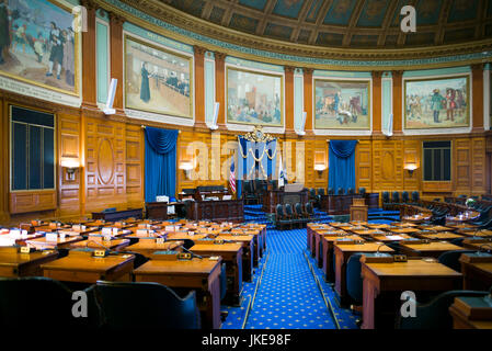Kammer des Repräsentantenhaus von Massachusetts State House, Boston, Massachusetts, USA Stockfoto