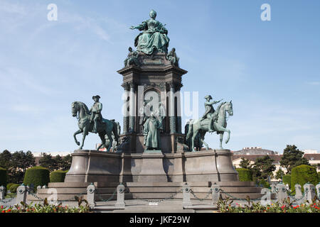 Maria Theresia Denkmal (Maria Theresa Denkmal) Wien. Österreich Stockfoto