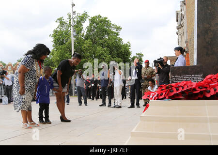 Enthüllung des afrikanischen und karibischen Krieg Memorial mit: Atmosphäre wo: London, Vereinigtes Königreich bei: Kredit-22. Juni 2017: Dinendra Haria/WENN.com Stockfoto