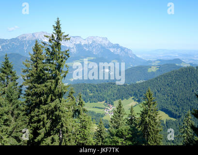 Blick von der Rossfeld Panoramastrasse, Berchtesgaden, Upper Bavaria, Bavaria, Germany, Europa Stockfoto