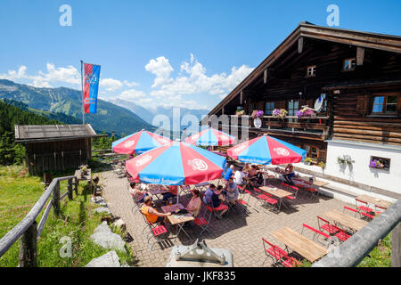 Rossfeld Skihütte Restaurant, Berchtesgaden, Upper Bavaria, Bayern, Deutschland, Europa Stockfoto