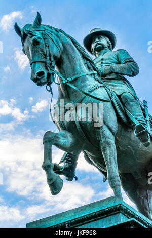 General John Logan Memorial Bürgerkrieg Statue Logan Circle Washington DC.  Statue gewidmet 1901 Bildhauer Franklin Simmons und Richard Hunt.  Loga Stockfoto