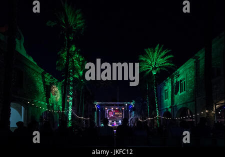Cartagena, Spanien. 22. Juli 2017. US-amerikanische Sängerin, Leyla McCalla während ihres Konzertes in La Mar de Músicas Festival. © ABEL F. ROS/Alamy Live-Nachrichten Stockfoto