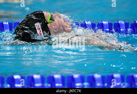 Budapest, Ungarn. 23. Juli 2017. Hannah Miley aus Großbritannien tritt während der Frauen 200m Lagen Quali-Race bei der FINA Weltmeisterschaften 2017 in Budapest, Ungarn, 23. Juli 2017. Foto: Axel Heimken/Dpa/Alamy Live News Stockfoto