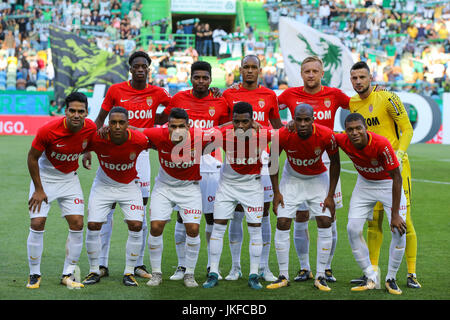 Lissabon, Portugal. 22. Juli 2017. Monaco «s erste Mannschaft während der Vorsaison Freundschaftsspiel zwischen Sporting CP und AS Monaco im Estadio Jose Alvalade am 22. Juli 2017 in Lissabon, Portugal... Bildnachweis: Bruno Barros/Alamy Live-Nachrichten Stockfoto