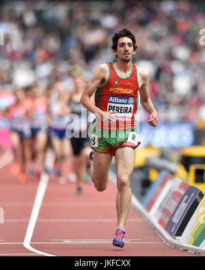 London, UK. 23. Juli 2017. Cristiano Pereira (POR) im Männer 5000M T20 Finale während Welt Para Leichtathletik Meisterschaften London 2017 London Stadium am Sonntag. Foto: Taka G Wu/Alamy Live-Nachrichten Stockfoto