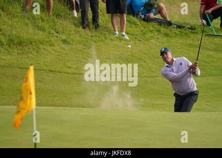 Southport, Merseyside, England. 22. Juli 2017. Matt Kucher (USA) Golf: Matt Kucher der Vereinigten Staaten am 17. Loch während der dritten Runde 146. British Open Golf Championship im Royal Birkdale Golf Club in Southport, Merseyside, England. Bildnachweis: Koji Aoki/AFLO SPORT/Alamy Live-Nachrichten Stockfoto